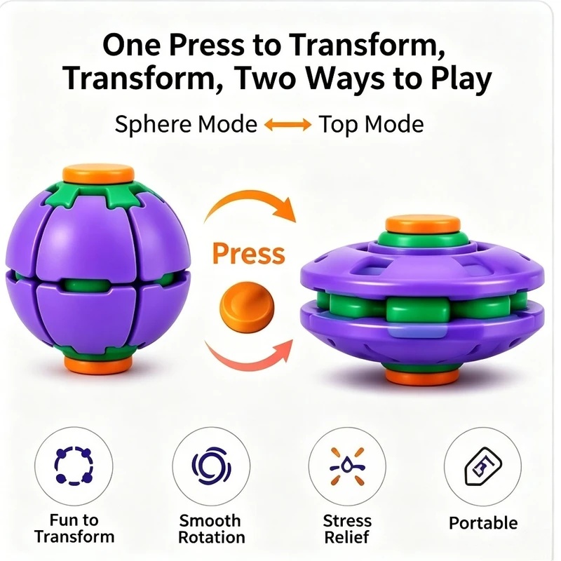 1PCS Transforming Fidget Spinn - огляд і ціна Party Games For Adults And Kids